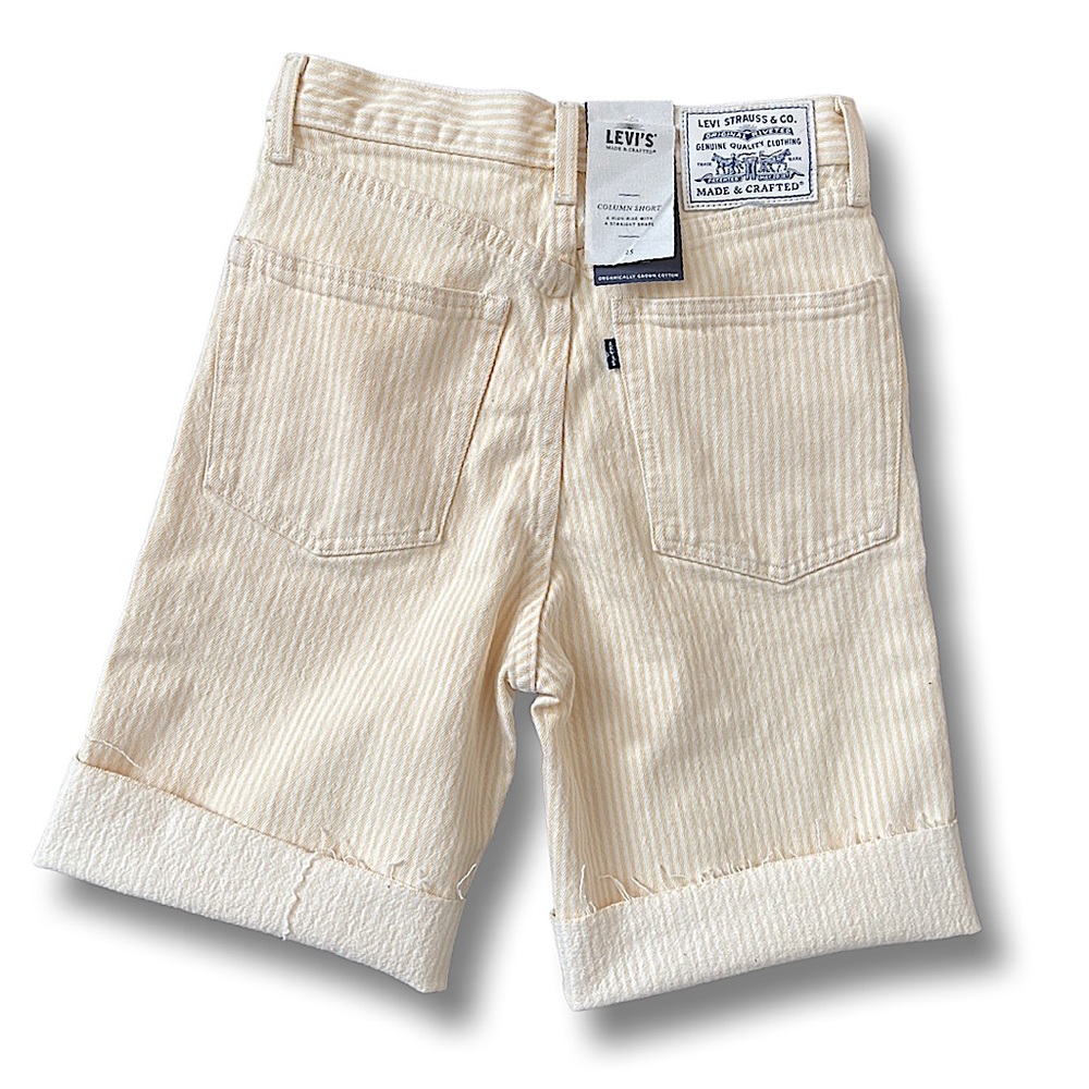Levi's® Made & Crafted® COLUMN WOMEN'S SHORTS Soleil White Pinstripe